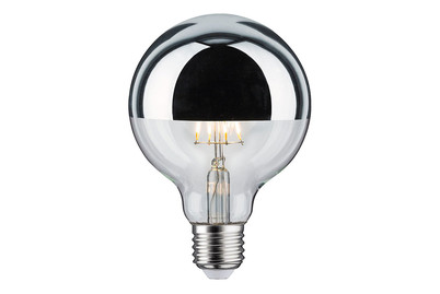 Image of LED Globe 6.5 Watt E27 Kopfspiegel Silber Warmweiss bei JUMBO