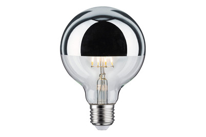 Image of LED Globe 6.5 Watt E27 Kopfspiegel Silber Warmweiss