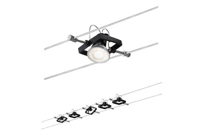 Image of Seilsystem Mac II Schwarz matt mit 5 Spots bei JUMBO