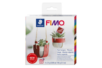 Image of Fimo Set Pflanzenhänger Leder Effekt