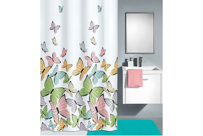 Image of Kleine Wolke Duschvorhang Butterflies 180x180 cm bei JUMBO