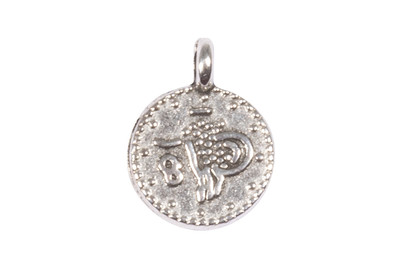 Image of Metall Mini-Anhänger Münze, 7,3mm ø, mit 1 Öse, SB-Btl. 6Stück bei JUMBO