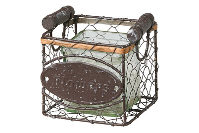 Image of Windlicht Flowers 11x11CM rost bei JUMBO