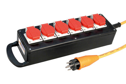 Image of Gummi Steckdosenleiste 6xT15 3m bei JUMBO