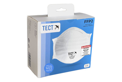 Image of Tect Atemschutzmaske Ffp2, 3 Stk., ohne Ventil