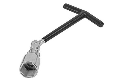 Image of Technocraft Zündkerzenschlüssel mit T-Griff 21mm, beweglicher Adapter, verchromte Ausführung bei JUMBO