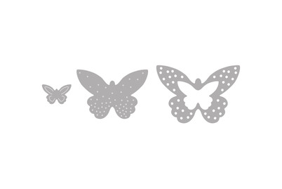 Image of Stanzschablonen Set: Schmetterlinge, 1,2-3,4cm x 1,3-5cm, SB-Btl 3Stück bei JUMBO
