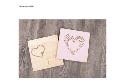 Image of Holz Postkarte, FSC Mix Credit, 14,8x14,8x0,3cm, SB-Btl 2Stück bei JUMBO