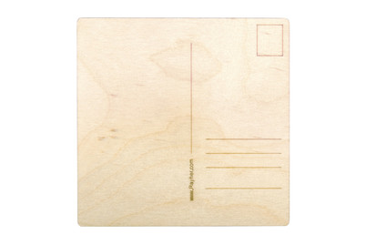 Image of Holz Postkarte, FSC Mix Credit, 14,8x14,8x0,3cm, Btl 20Stück