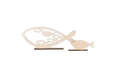 Image of Holzmotive Fische, FSCMixCred, 20x8,3cm, 4-teilig, SB-Btl 1Set
