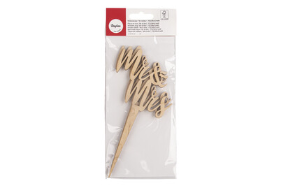 Image of Holzstecker Mr&Mrs , FSCMixCred, 9,3x18cm, SB-Btl 2Stück bei JUMBO