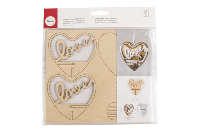 Image of Holz-Steckt. Love ,FSCMixCred, 5-tlg., 10cm Herz, SB-Btl 1Set bei JUMBO
