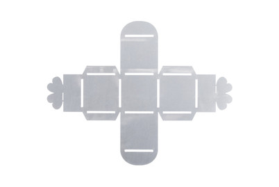 Image of Papierschablone Schachtel Herz+Kleeblatt, fertige Box 4,5x4,5x4,5cm, SB-Btl 2Stück bei JUMBO