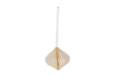 Image of Papier-Ornament Zwiebel,FSCMixCred, 8x8cm, m.Goldkante+Hänger, SB-Btl 1Stück bei JUMBO