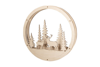 Image of H-Kranz Winterland,FSCMixCred, 30cm ø, 14-tlg., mit Stegen, Box 1Set bei JUMBO