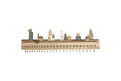 Image of Holz Adventskalender, 40x3,5x12cm, +2Wandaufhänger, Box 1Stück bei JUMBO