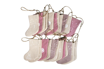 Image of Adventskalender Weihnachtsstrümpfe, 220cm, Strümpfe 6x15cm, Btl 1Stück bei JUMBO