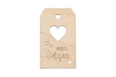 Image of H-Anhänger von Herzen ,FSCMixCred, 4,7x8,2cm bei JUMBO