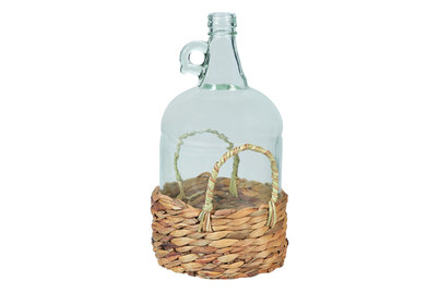 Image of Glasflasche in Korb ØxH 17x30.5 cm bei JUMBO