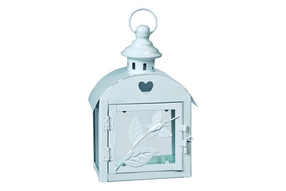 Image of Metalllaterne weiss 14.5x8x22 cm bei JUMBO