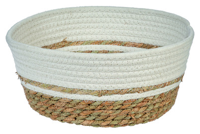 Image of Korb weiss/beige ØxH 26x12 cm bei JUMBO