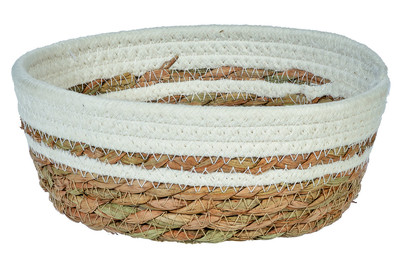 Image of Korb weiss/beige ØxH 19x8 cm bei JUMBO