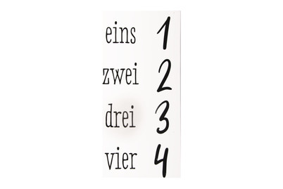 Image of Transferfolie Adventszahlen, 1-4, 1,5-3cm Zahlen, SB-Btl 1Bogen