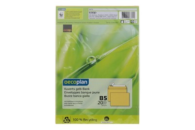 Image of Oecoplan Kuvert B5 Gelb Bank ohne Fenster bei JUMBO