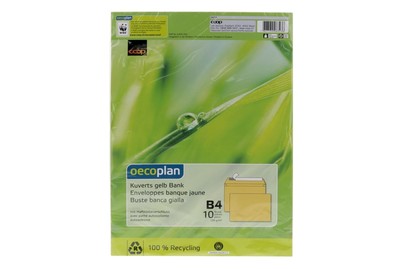 Image of Oecoplan Kuvert B4 Gelb Bank 10Stk bei JUMBO