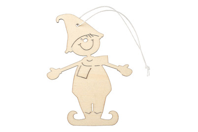 Image of Holzjunge mit Hänger, natur 12x9cm bei JUMBO