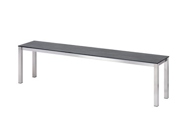 Image of Ellems Gartenbank Stettin HPL grau silber, gross bei JUMBO