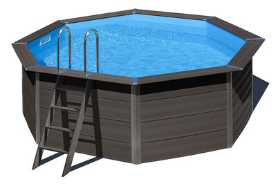 Image of Gre KIT Composit Pool Achteck 410x124cm, grau bei JUMBO