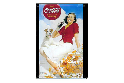 Image of Werbe-Blechschild Coca Cola bei JUMBO