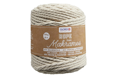 Image of Makramee Rope 5 mm 500 g gedreht taupe