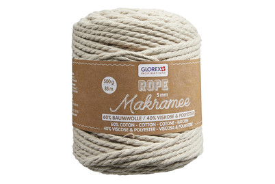 Image of Makramee Rope 5 mm 500 g gedreht taupe bei JUMBO