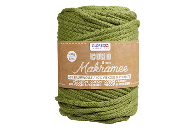 Image of Makramee Cord 5mm 500g, gewebt oliv bei JUMBO