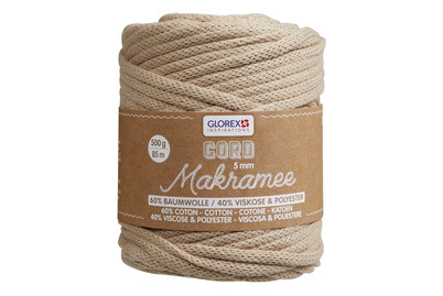 Image of Makramee Cord 5mm 500g, gewebt hellbraun bei JUMBO