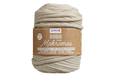 Image of Makramee Cord 5mm 500g, gewebt taupe bei JUMBO