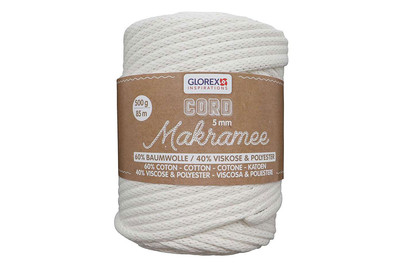 Image of Makramee Cord 5mm 500g, gewebt creme bei JUMBO