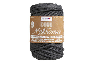 Image of Makramee Cord 3 mm 250 g, gewebt anthrazit bei JUMBO