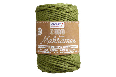 Image of Makramee Cord 3 mm 250 g, gewebt oliv bei JUMBO