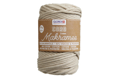 Image of Makramee Cord 3 mm 250 g, gewebt taupe bei JUMBO