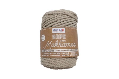 Image of Makramee Rope 3 mm 250 g gedreht taupe bei JUMBO