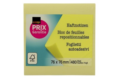 Image of Prix Garantie Haftnotizen 76x76mm 480 Blatt bei JUMBO