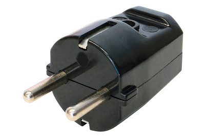 Image of Schuko-D Stecker schwarz bei JUMBO