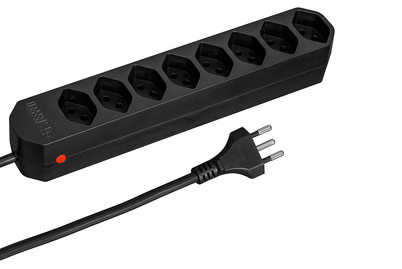 Image of Steckdosenleiste Compact 1.5m 8xT13 Reset Button, schwarz bei JUMBO