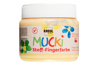 Image of Mucki Stoff-Fingerfarbe Gelb 150 ml bei JUMBO