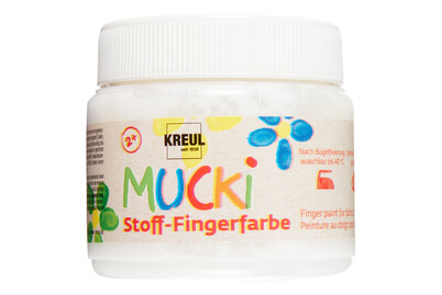 Image of Mucki Stoff-Fingerfarbe Weiss 150 ml bei JUMBO