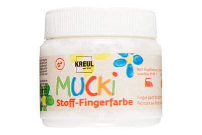 Image of Mucki Stoff-Fingerfarbe Weiss 150 ml