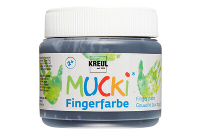Image of Mucki Fingerfarbe Schwarz 150 ml